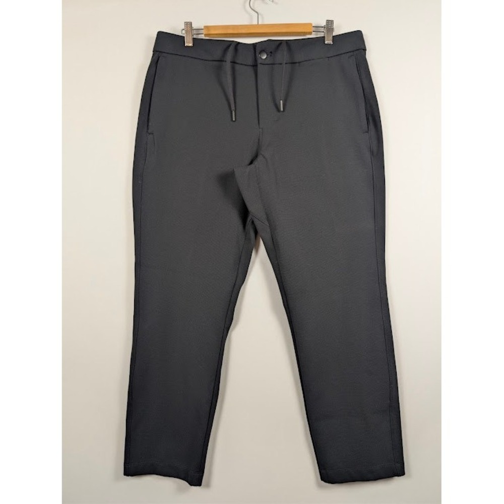 Lululemon ABC Chino Pants Men 36x28 Black Drawstring (No Belt Loops) LM5346S